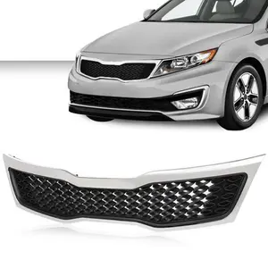 Fit For 2011-2013 Kia Optima Front Bumper Lower Grille Grill w/ Chrome Trim