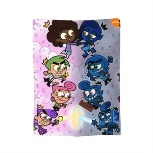 The Fairly Oddparents Anime Cosmo And Cosmo Blanket, Flannel Fleece Blanket, Versatile, Suitable for All Seasons - Perfect for Bed, Sofa, Travel And Office - Soft, Holiday Gift Blanket, Universal for All Seasons, Super Soft Plush Surface Polyest 631