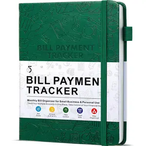 Bill Trcker Notebook - Monthly Bill Orgnizer & Plnner for Personl Budgeting Finncil, Pyments Checklist Orgnizer  Esily for Senior  Office, .8" x 8.", Drk Green