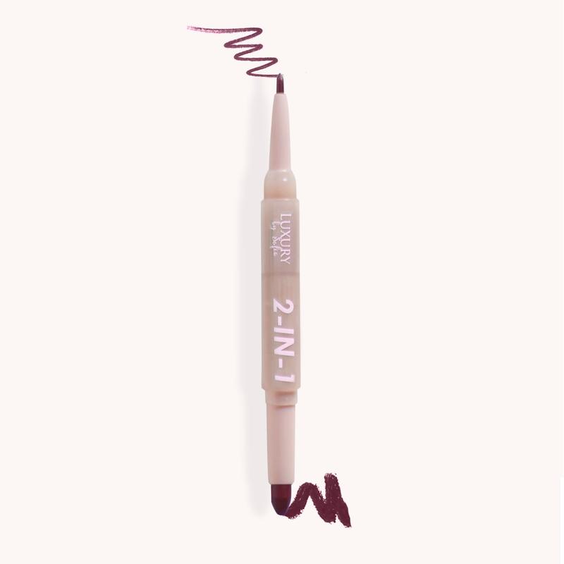 Luxury by Sofia 2 in 1 Lipstick Lipliner Retractable Pencil Semi Matte