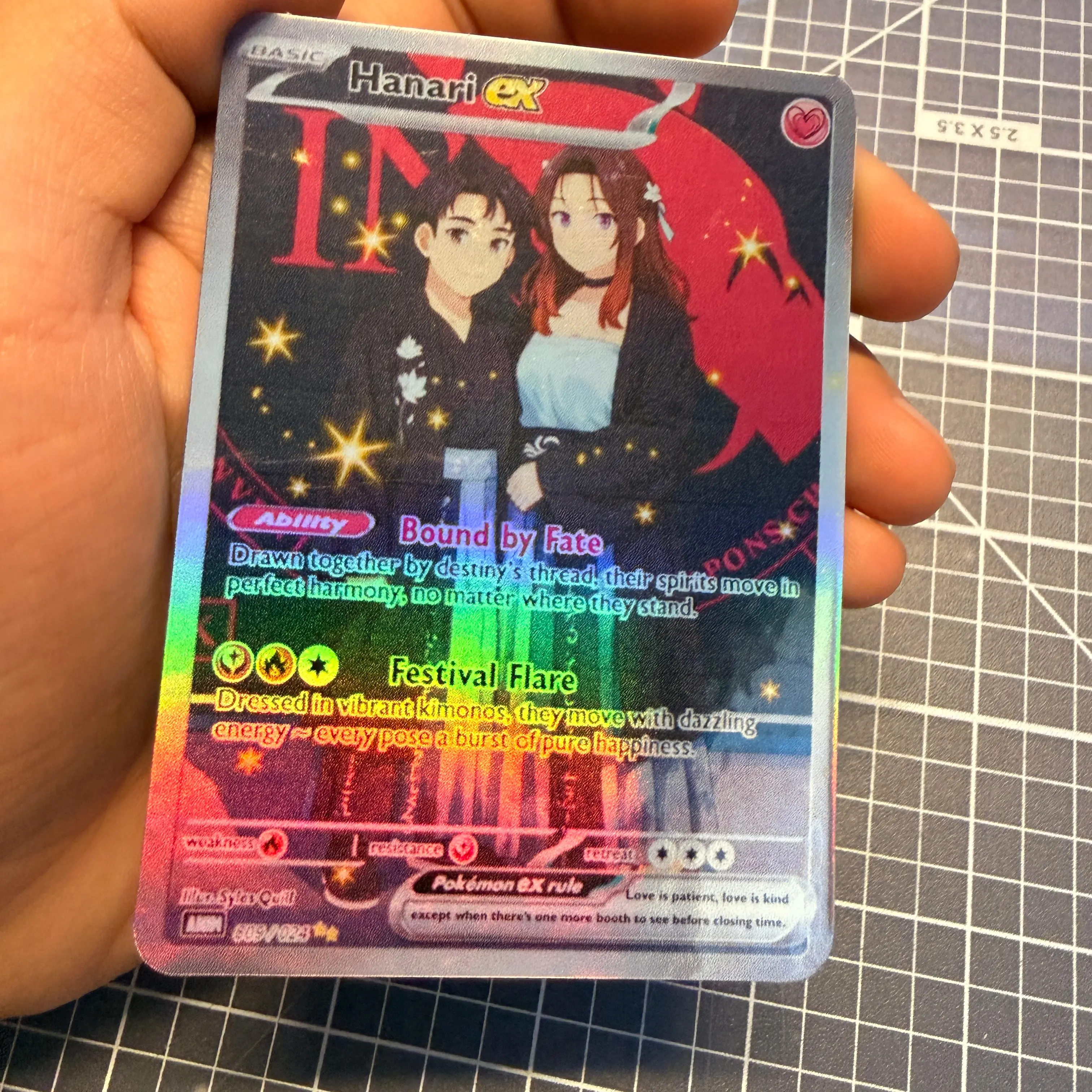 custom pokemon card gift Valentines Day / Anniversary Custom Pokmon Card Slab |