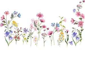 Large White Flower Wall Stickers - Removable DIY 3D Wall Art with Cherry Blossom Tree Design for Home Decor