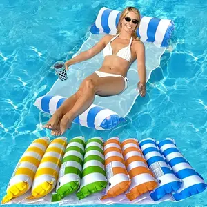 Adult Inflatable Pool Floats, Water Hammock & Lounger, 4-In-1 Multi-Purpose Design, Ideal for Swimming Pools, Relaxing Vacations, Water Floating Mat