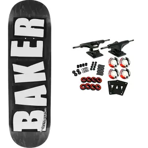 Baker Skateboard Complete Logo Veneers B2 Black 8.5" x 32.5"