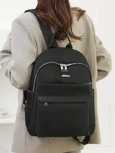 Women's Large Capacity Nylon Backpack, Lightweight Commuter Bag, Multi-Layer Travel Backpack, Fashionable Casual Shoulder Bag, Stylish Daypacks, Multi Compartment Backpack