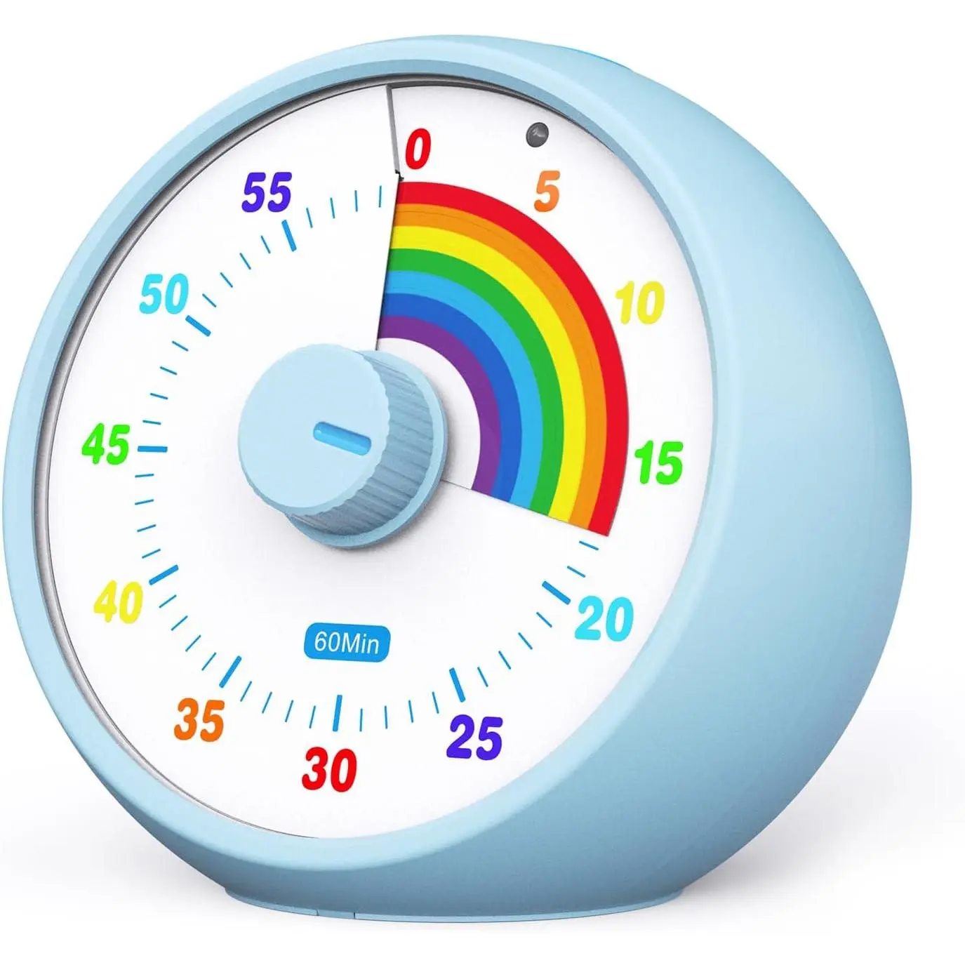 X-TIM29 Visual Timer for Kids, 60-Minute Countdown for Classroom Office Kitchen, Desk Timer Kids Time Management Tools with Silent Operation, Pomodoro Timer Rainbow Pattern(Blue) Utensils Set