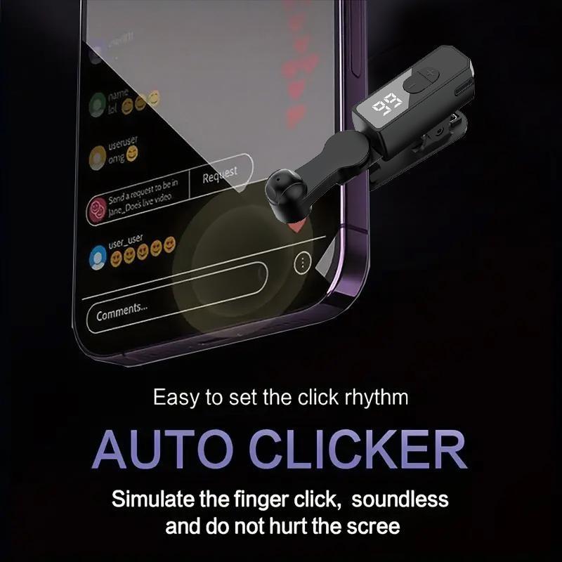 2025 upgraded  Auto Clicker for Smart Phone,Built-in battery,No Need to Connect to Power Source, used for mobile phone application video live streaming gadget quick click simulate finger continuous click, used for live streaming likes, games, shopping