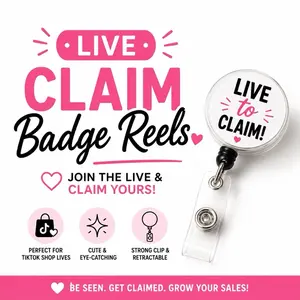 Office Identification Badge Reels, Live Claim Design, for Computers & Office Stationery Supplies