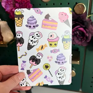 Spooky Treats kindle insert laminated card stock insert for kindle clear case