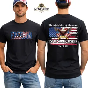 USA 250th Anniversary T-Shirt, 1776–2026 American Flag Eagle Freedom Graphic Tee, Patriotic 4th of July Back Print Shirt for Men and Women.
