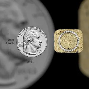 CEJEWELRY 1pc Brand New Centenary Adjustable Ring in Style Nugget - Fashion Accessory for Women or men