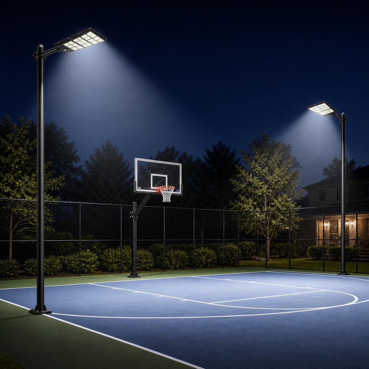 Outdoor Solar LED Street Light with Motion Sensor, IP65 Waterproof Dusk to Dawn Security Light, Remote Control for Garden, Garage, Farm, Patio, Parking Area