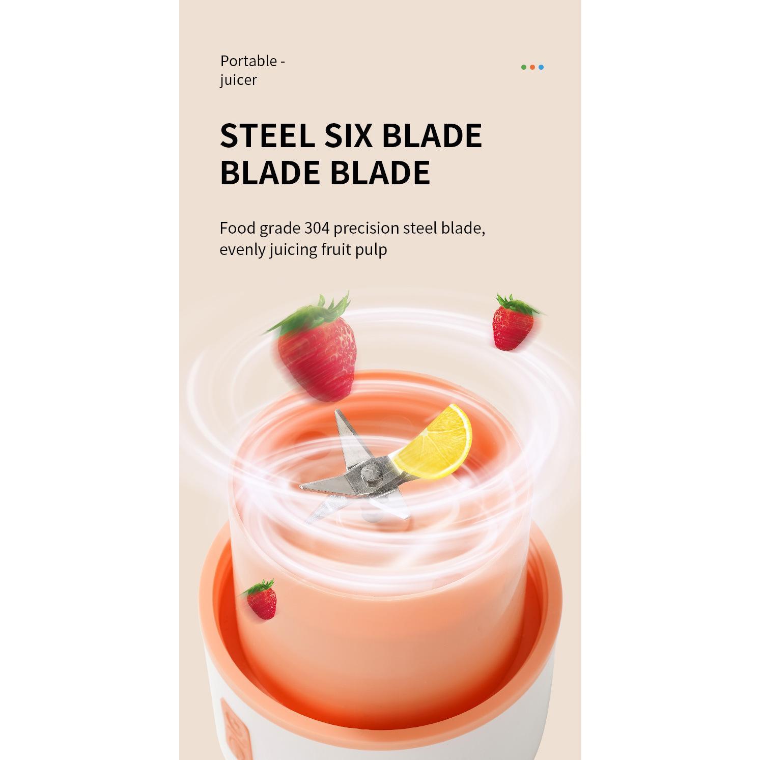 Kitchen Electric Juicer USB Charging Wireless Juices Blender Fruit Orange Mixer Squeezer Machine Ice Crush Cup Food Processor