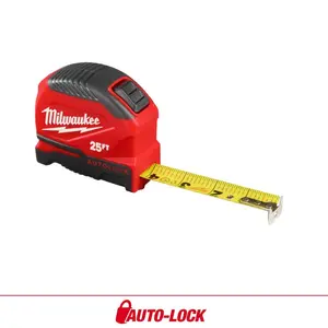 25 ft. Compact Auto Lock Tape Measure with Fractional Scale