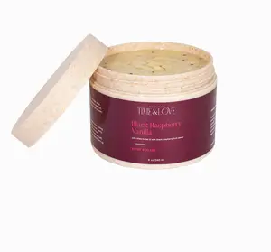 Black Raspberry Vanilla Body Scrub | Exfoliate | Soft Smooth Silky Skin |  Moisturizer |  Exfoliant | Body Polish | Shea Butter Scrub Organic Sugar | Lasting Scent