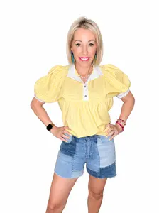 Patch Denim Shorts