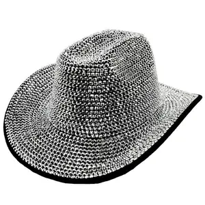 Bling Cowgirl Cowboy Hat Black Silver
