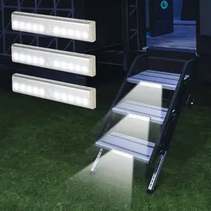 RV Step Lights, Motion Activated Sensor Light Led Light Strip Accessories for Camper Travel Trailers (Battery Operated, 3 Pack)