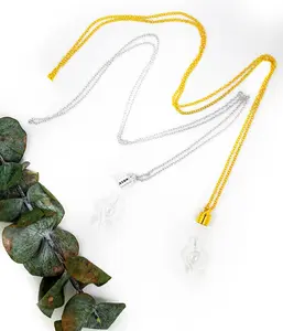 DIY Raindrop Necklace Kit – Fillable Glass Vial Pendant for Oils, Ashes, Sand & Keepsakes