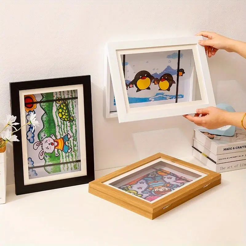 Picture Frame, Photo Frame, Art Frame, Storage Art Frame, Flip Cover Album, A4 Photo Frame, DIY Magnetic Picture Frame, Home Decor, Festival Decoration