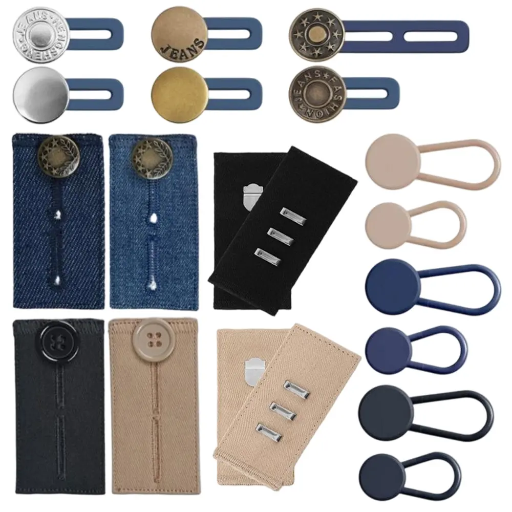 18PCS Button Extender for Jeans And Pants, Adjustable Waist Extenders for Women Men, Pants Waistband Expander No Sewing Easy Fit