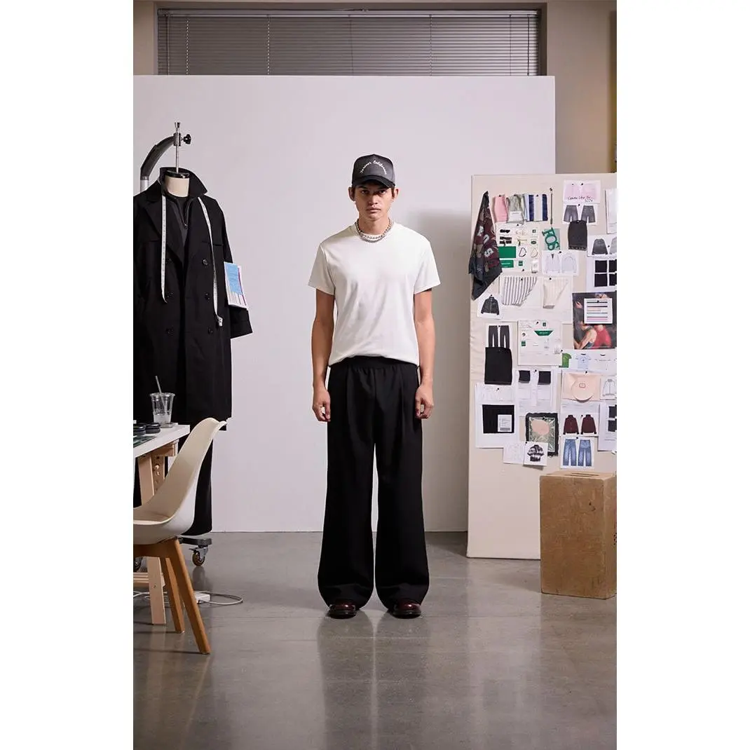 FIELD OF STUDY Men's by Pacsun Black Kane Wide Leg Baggy Trousers