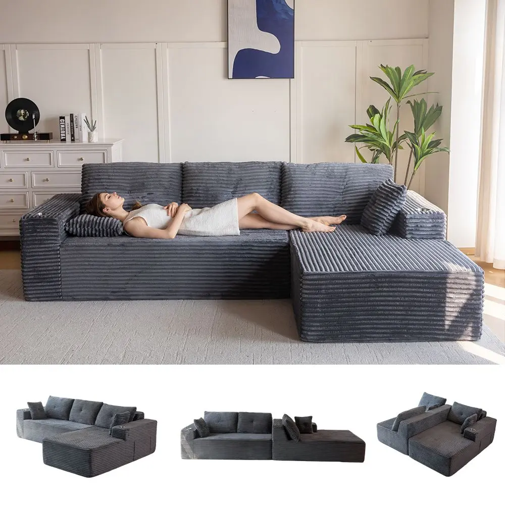 Dark Grey-Right Facing Chaise