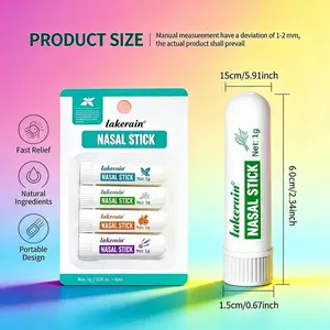 Portable Nasal Inhaler Stick with Vapor Flow Aromatherapy Essential Oil Blend, Gentle Refreshing Vapors for Clear Breathing Sinus Relief, Compact Pocket Nasal Refresher for Travel Work Daily Self Care Men Women