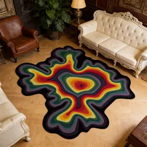 Unusual Living Room Rug, Artistic Rug, Colorful Art Design Carpet, Soft Comfortable Home Decor, Ideal Bedroom Bedside Mat, Perfect Holiday Gift, Super Soft Rug, Decorative Area Rug