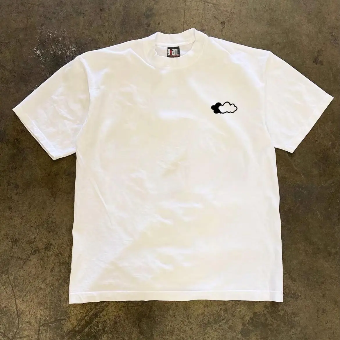Minimalist Cloud Graphic Print T-Shirt | Unisex 100% Cotton Soft & Comfortable Tee | Trendy Casual Short Sleeve Shirt for Men & Women | Simple Fashion Everyday Wear Top | SKU qmxtrplazv