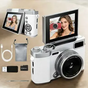 Flip Cover Ccd Camera, Student Pocket Camera, Teen Portable Camera, Compact Camera, Entry-Level Digital Camera with Storage Card and Reader, Back-To-School Gift