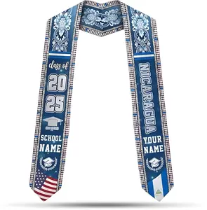 Personalized Nicaragua Graduation Sash, Custom Nicaraguan Flag Graduation Sash, Nicaragua Graduation Stole Class of 2025