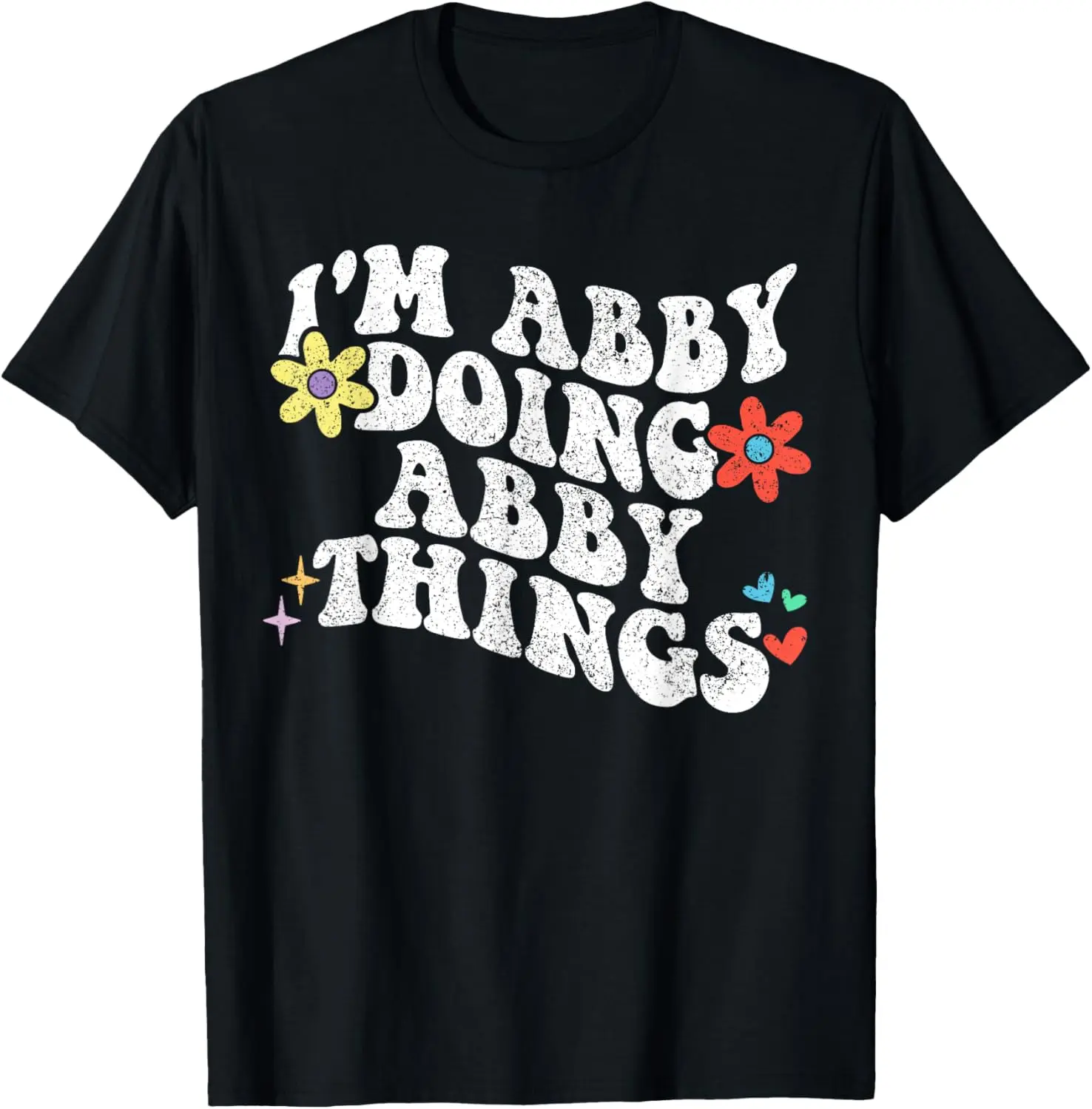 Retro Groovy Im Abby Doing Abby Things Funny Mother's Day T-Shirt
