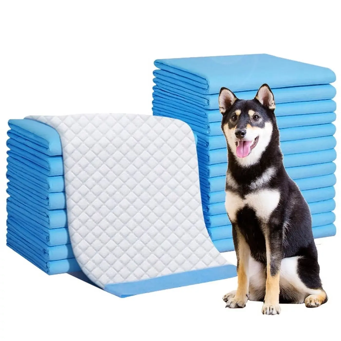 KAPAS 150 Count Medium ( M 30" X 36") Super Absorbent Dog and Puppy Training Pads, Pet Diaper Pee Pads DOUBLE GLOBAL INC