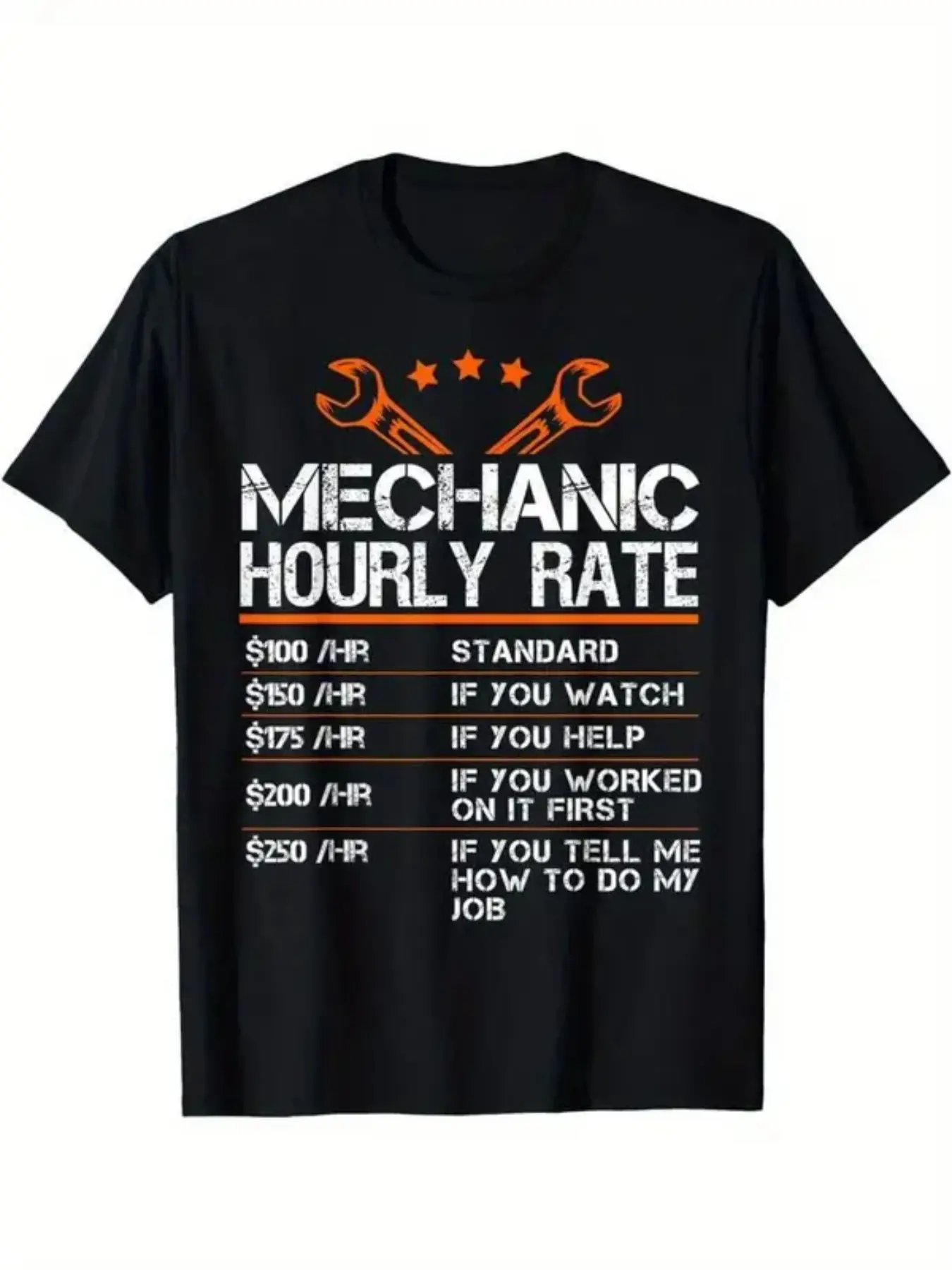 Funny Mechanic T-Shirt, Summer Casual Round Neck Fitted Top, Casual Graphic Design, Humorous Workwear, Fashion Graphic Tee, Perfect Gift for Mechanics and Car Enthusiasts