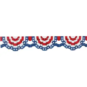 40 Ft. Patriotic Classic Red White & Blue Plastic Bunting Roll