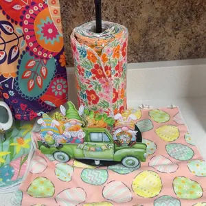 30/36/50Pcs Spring Floral Reusable Paper Towels, Cotton Sustainable Living Unpaper Towels Eco-Friendly Paperless Kitchen Dish Cloths, Zero Waste Floral Wipes for Summer kitchen essentials kitchen hacks Cleaning Household Housewarming Gift