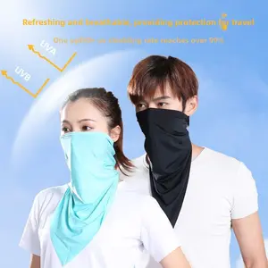 Summer ice scarf outdoor riding magic windproof face towel sports triangle towel ice silk sunscreen mask neck cover