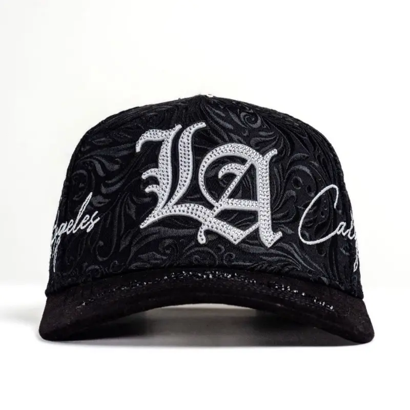 California Black/White Bigg Boss LA Embroidered Snapback Hat for Men Women