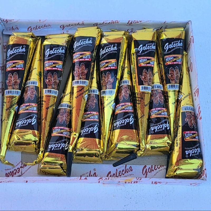 Gole Henna Cone - Fast Colour Henna Paste for Instant Color - 25g - Nail & Haircare - India - No Skin Irritation Precautions