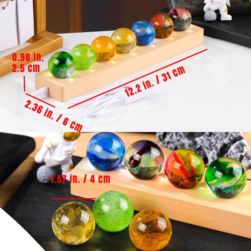 Healing Crystal Balls Set With Warm Light - Spiritual Gift For Her/Mom/Valentine’s Day!