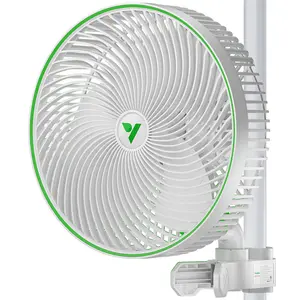 VIVOSUN AeroWave E9 Grow Tent Fan 9”, EC Motor, WiFi-Controllable, US Patented Auto Oscillating Clip fan, IP54 Weatherproof, Strong Airflow & Quiet for Hydroponic Ventilation Circulation