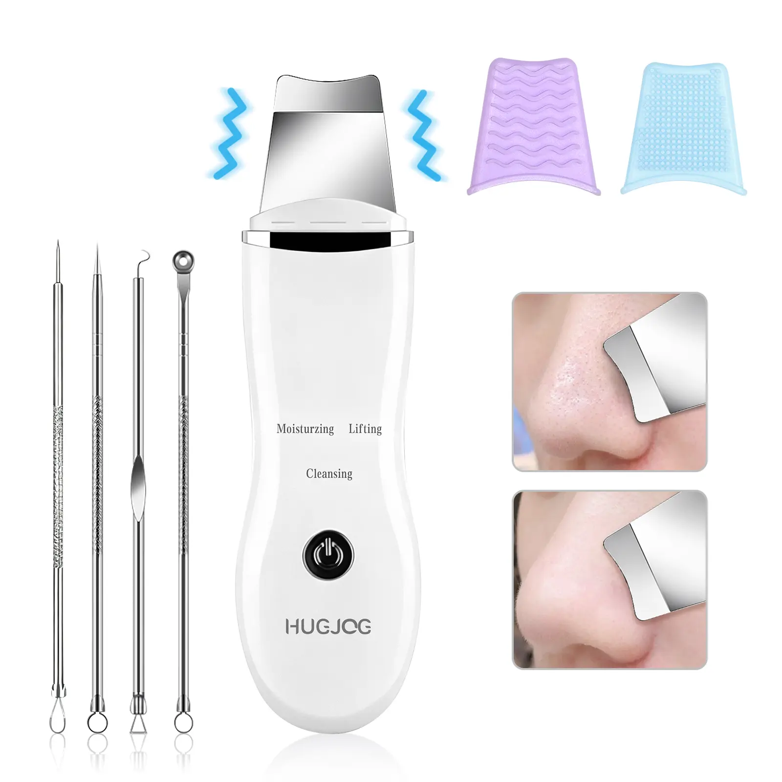 Electric Blackhead Remover Tools Soothing Face Spatula Pimple Extractors With 3 Modes For  Facial And Nose Deep Blackhead Removal, Pore Extractor Silicone Face Scrubber And Face Exfoliator Tool, Pimple Blackhead Remover Gentle Cleansing Skin Care Tools