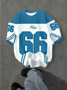 Men's 3D Printed Casual Summer Long T-Shirt, Fitted All over Print Design for Street Fashion, Comfortable Breathable Everyday Wear Streetwear