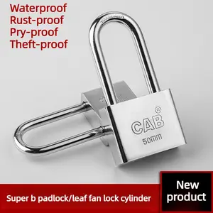 Stainless steel lock head, universal opening long beam lock, waterproof, rust-proof, rain-proof, warehouse anti-theft lock, anti-picking household door lock