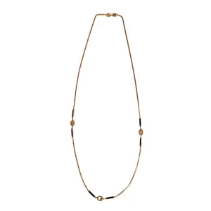 Pre-owned GIVENCHY Zinc Alloy Small Leather Goods G Logo Long Necklace
