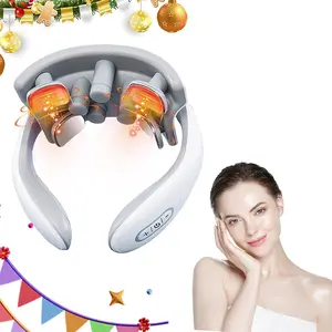 New electric charging intelligent neck and back massager, can relax and relieve muscles, electric heating shoulder and neck device, suitable for holiday gift giving