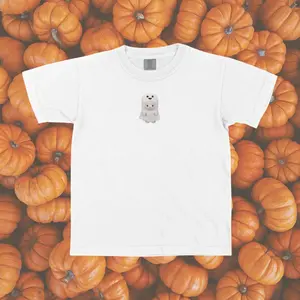 Halloween Calico Critter Baby Tee Y2K Graphic Tee Cute Ghost Calico Aesthetic
