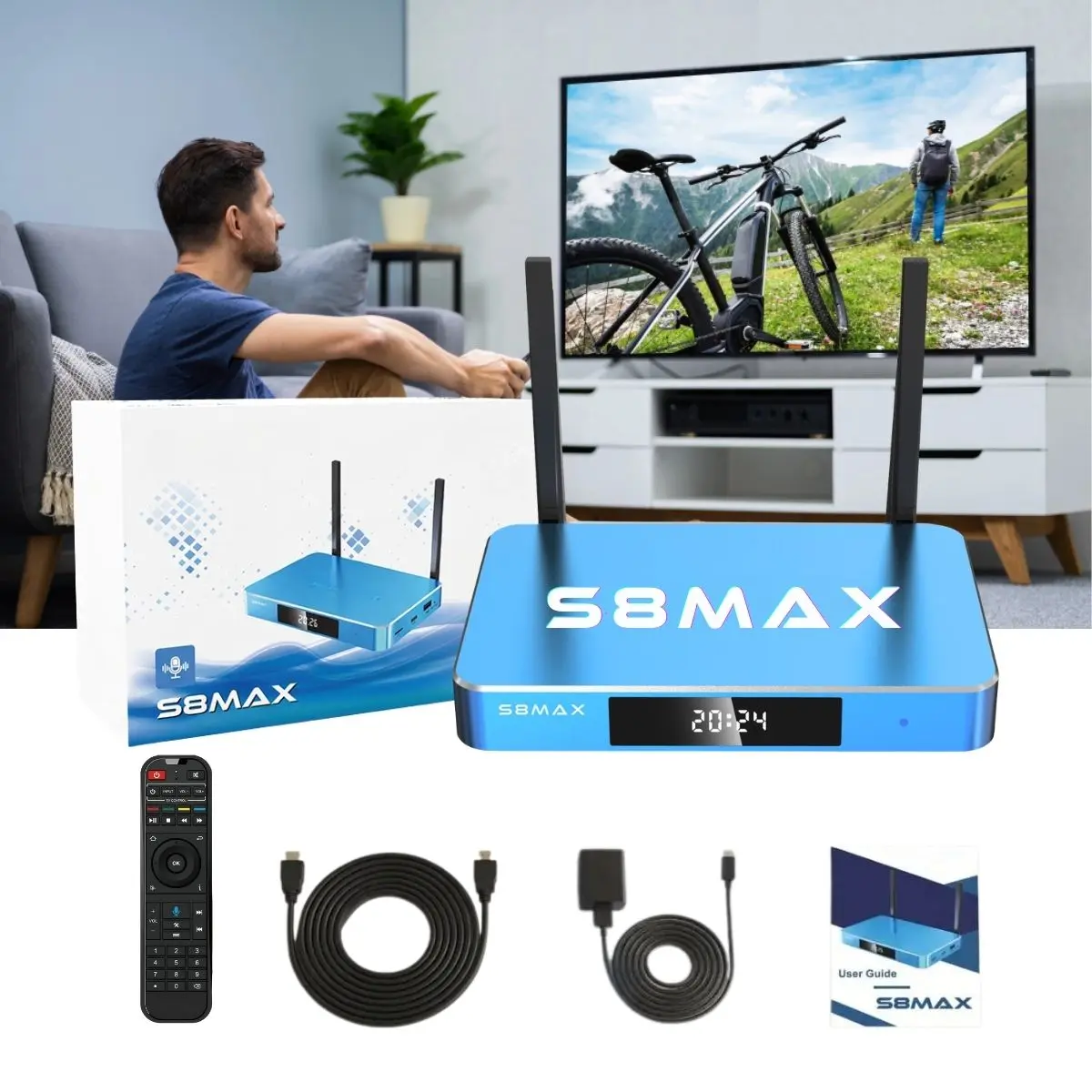 Latest S8 MAX/S8 PRO/S8 ULTRA 6K 32/64/128GB Android Box with Split Screen Function Stabilizes System