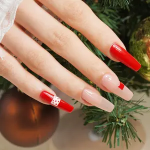 1-BUBUCANDY 3-IN-1 Gel Nail Polish 15Ml One Step Red  Holographic Reflective Non-Toxic Vegan Manicure Gift DIY Nails| Nail Art| Happy News Nails| Valentine's Day Nails| gel polish